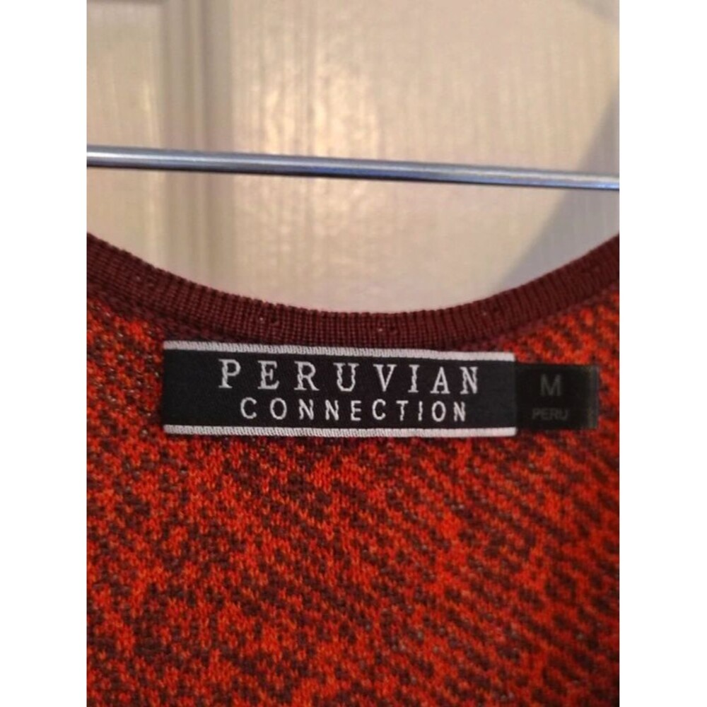 Peruvian Connection Women's M Collection Red   V-Neck Sleeveless Mermaid Dress - Picture 7 of 14